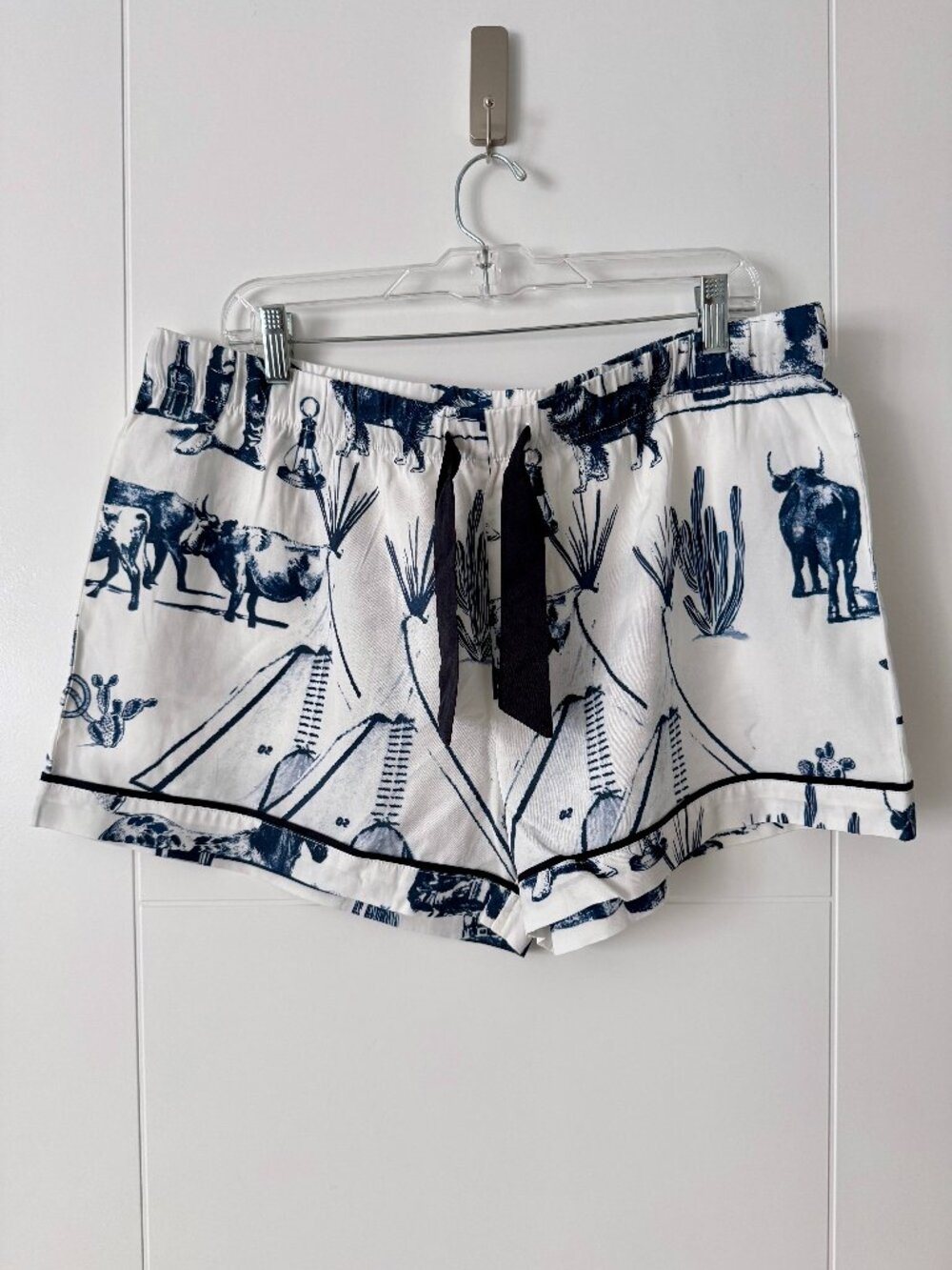 Katie Kime "Marfa Toile" Western Pajama Shorts Set Bottoms XL